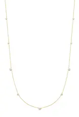 Ania Haie Ketting -  bezel cubic zirconia sation - goud