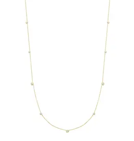 Ania Haie Ketting - Gold bezel cubic zirconia sation