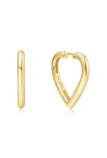 Ania Haie Oorbel - Gold medium heart hoop