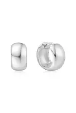 Ania Haie Oorbel - Silver chubby small huggie hoop