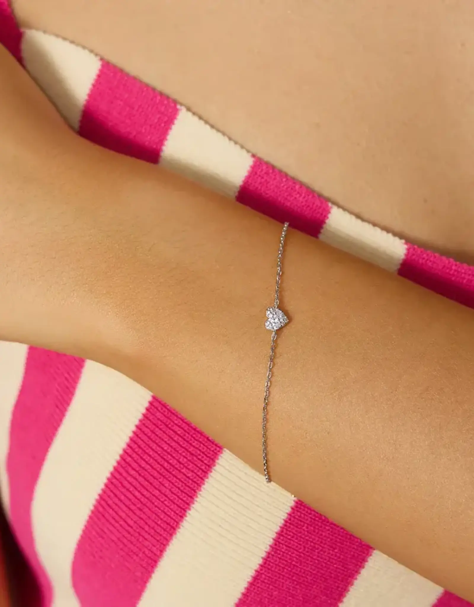 Ania Haie Armband - Silver sweetheart pave
