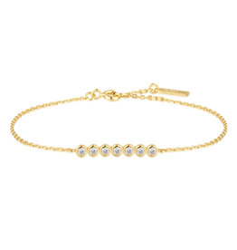 Ania Haie Armband - bezel set - goud
