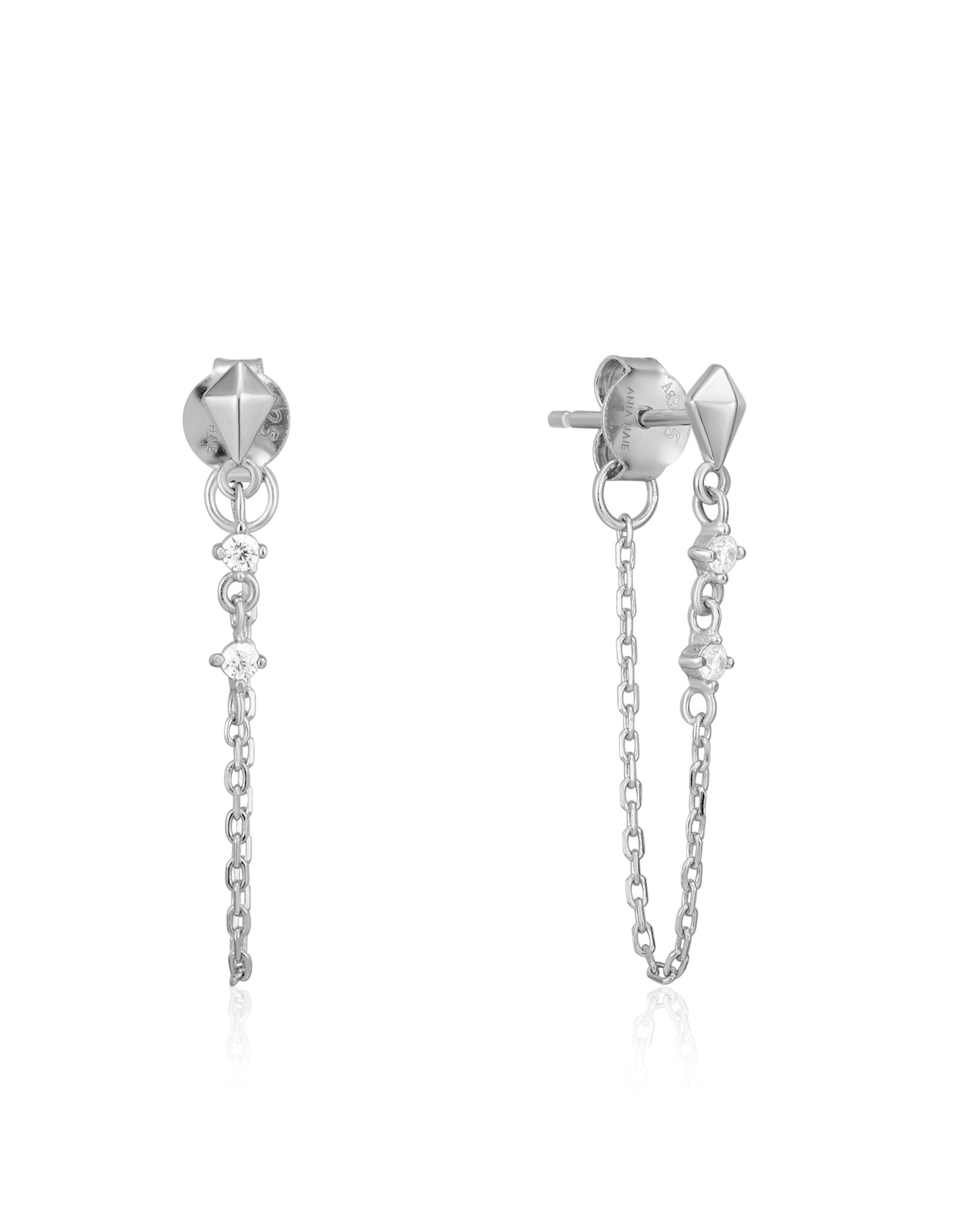 Ania Haie Oorbellen - Chain stud - zilver