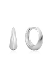 Ania Haie Oorbellen - Single spike huggie hoop - zilver