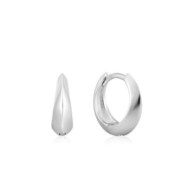 Ania Haie Oorbellen - Single spike huggie hoop - zilver