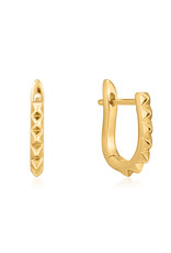 Ania Haie Oorbellen - Spike huggie hoop - goud