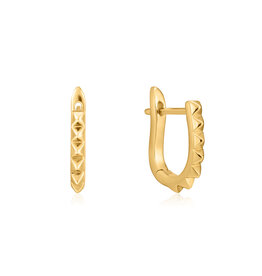 Ania Haie Oorbellen - Spike huggie hoop - goud