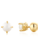 Ania Haie Oorbellen - Pearl barbell - goud