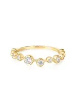 Ania Haie Ring - Gold bezel cubic zirconia zig zag