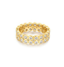 Ania Haie Ring - Gold double row bezel