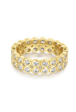 Ania Haie Ring - Gold double row bezel