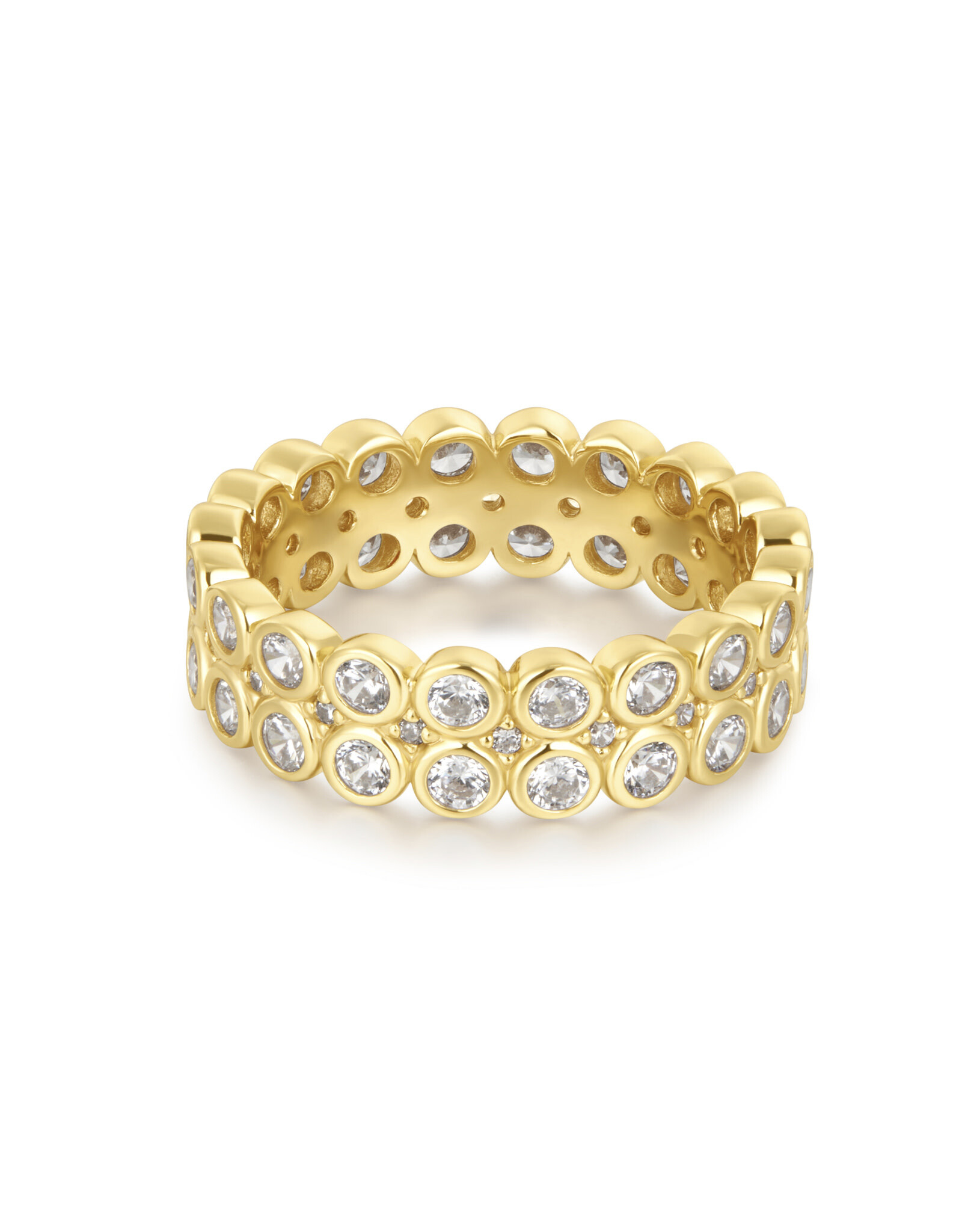 Ania Haie Ring - Gold double row bezel
