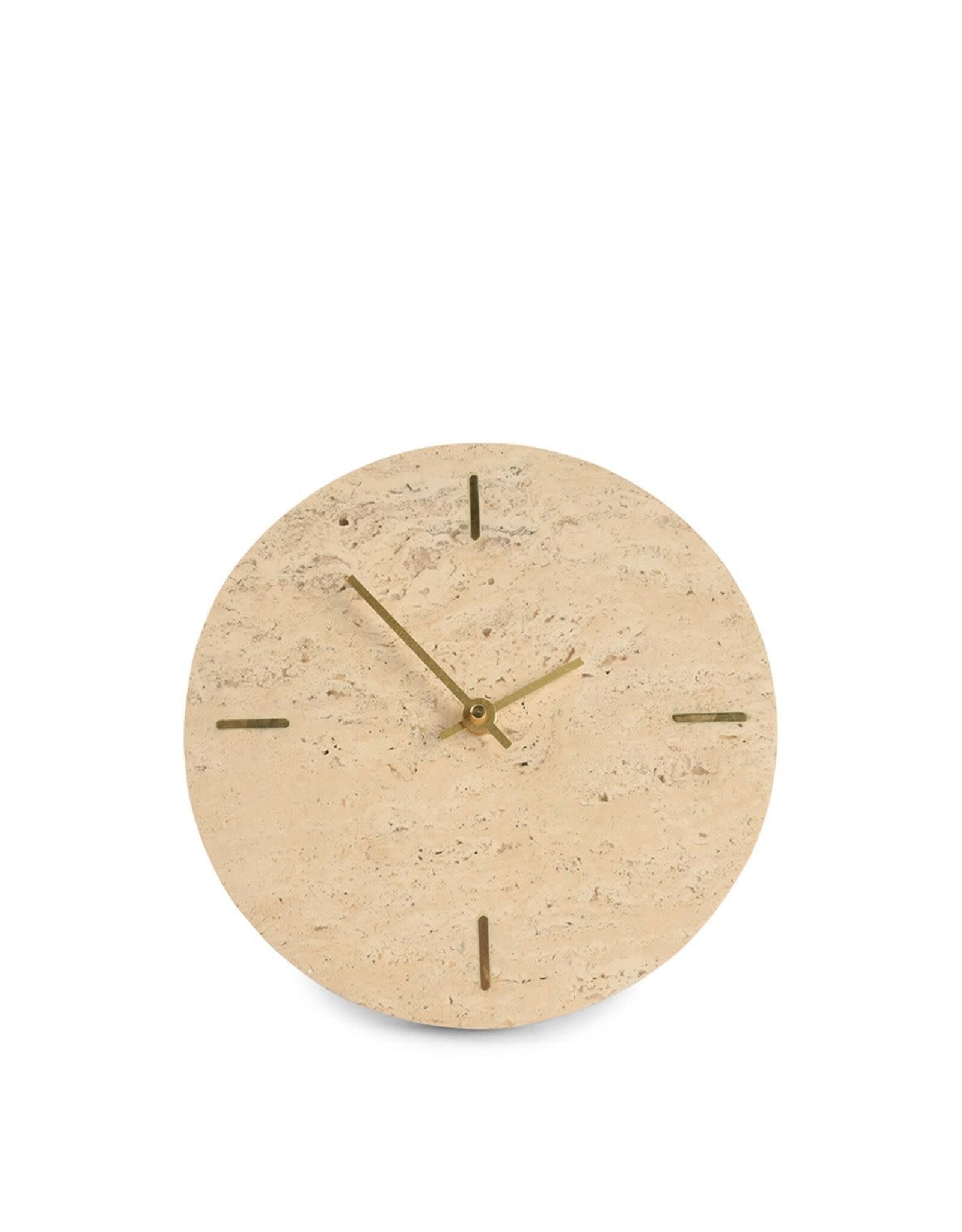 tafelklok - travertine beige Ø15cm