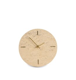 tafelklok - travertine beige Ø15cm