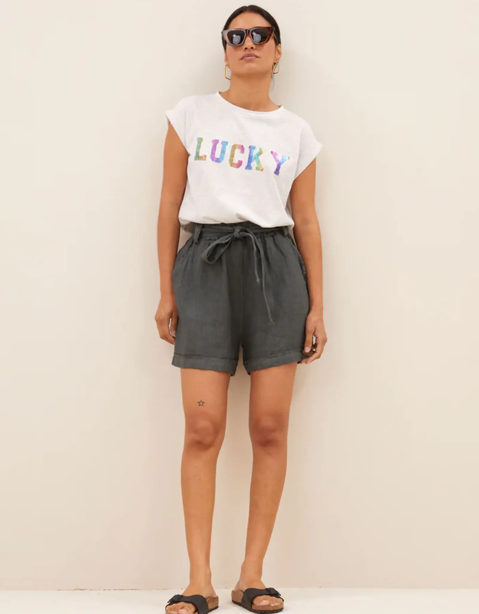 By-bar Top - Thelma lucky rainbow - light grey melee