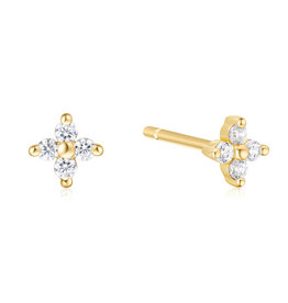 Ania Haie Oorbel - four-petal stud gold