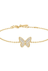 Ania Haie Armband - butterfly pave -  goud