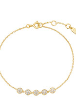 Ania Haie Armband - pave multi beaded chain gold