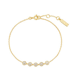 Ania Haie Armband - pave multi beaded chain - goud