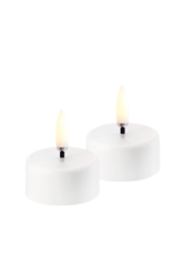 Uyuni Led oplaadbare theelight - wit - 3,9x2,3 cm - set of 2
