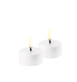 Uyuni Led oplaadbare theelight - wit - 3,9x2,3 cm - set of 2
