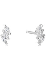 Ania Haie Oorbellen - Triple marquise stuf - zilver