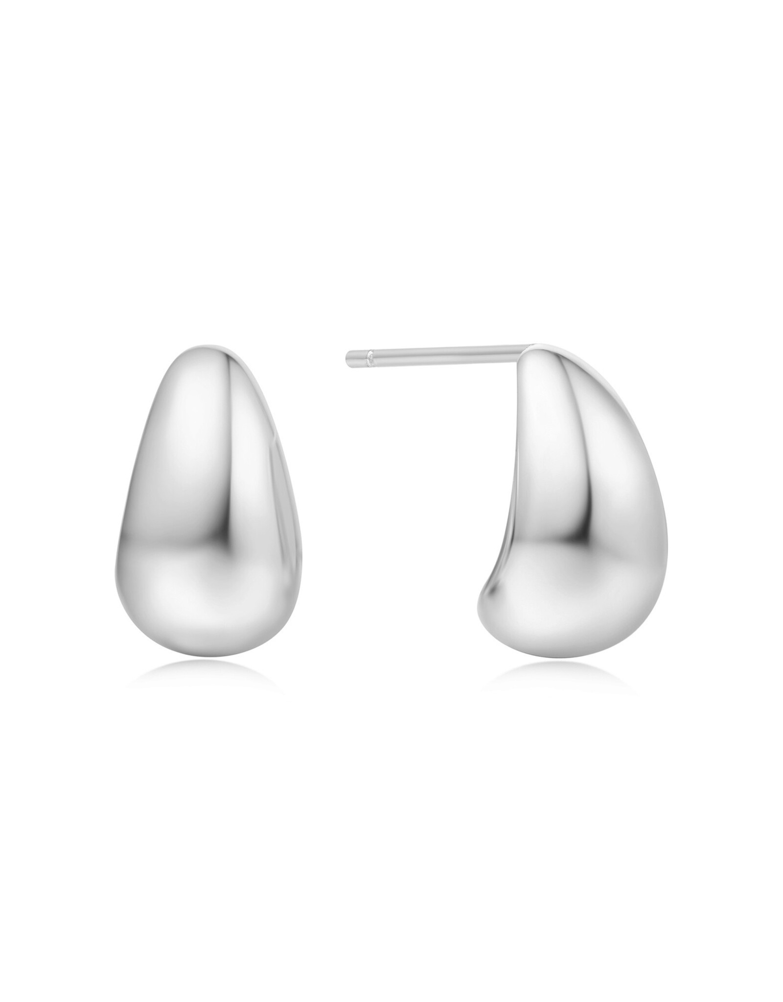Ania Haie Ooorbel - Small dome hoop - zilver