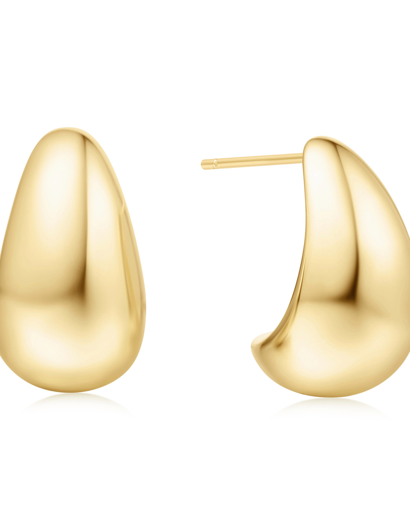 Ania Haie Oorbel - Bold dome hoop - goud