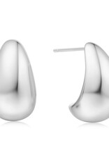 Ania Haie Oorbel - Bold dome hoop - zilver