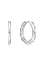 Ania Haie Oorbel - Tube small huggie hoop - zilver