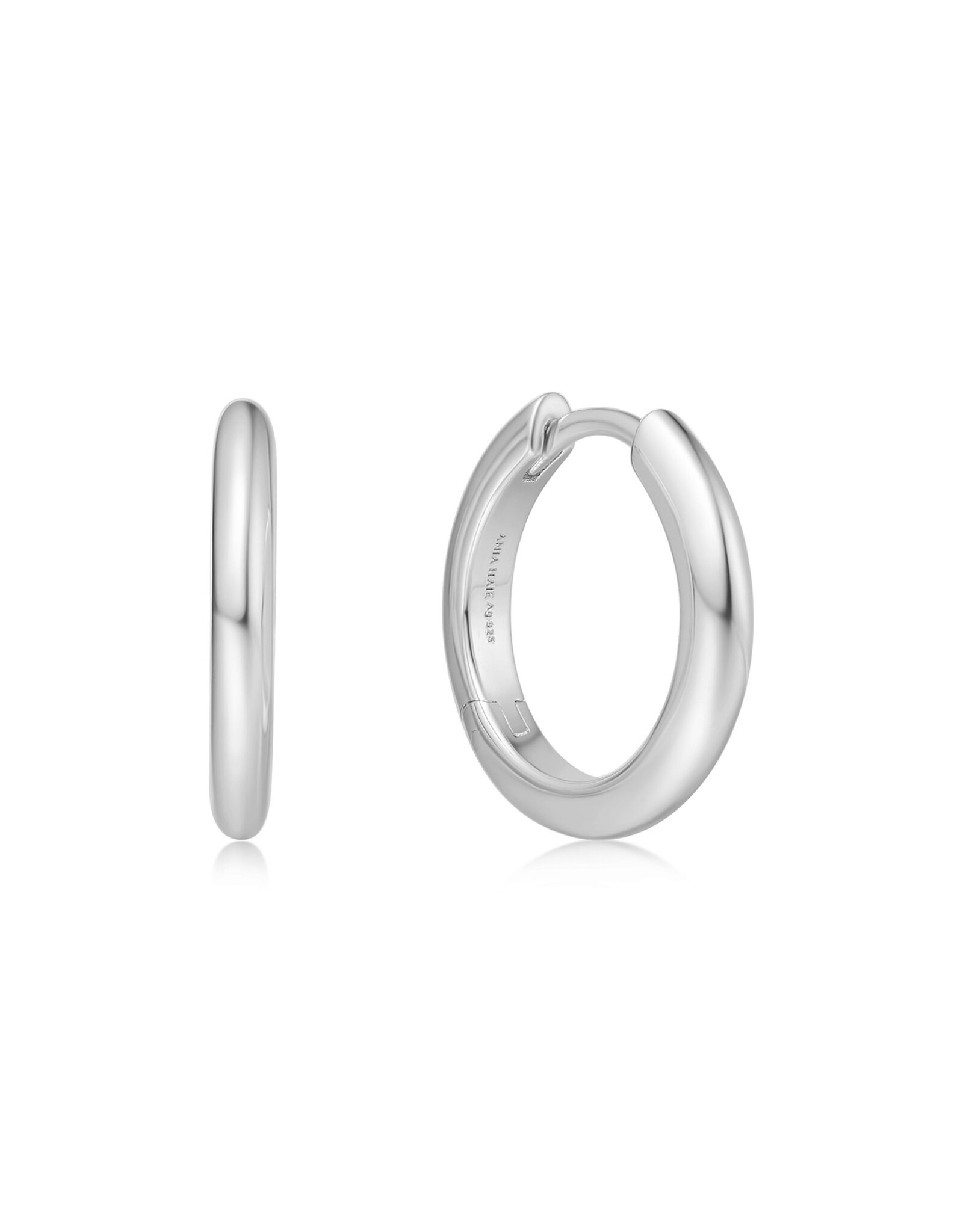 Ania Haie Oorbel - Tube small huggie hoop - zilver