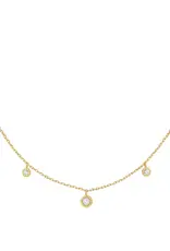 Ania Haie Ketting -  kyoto opal station - goud