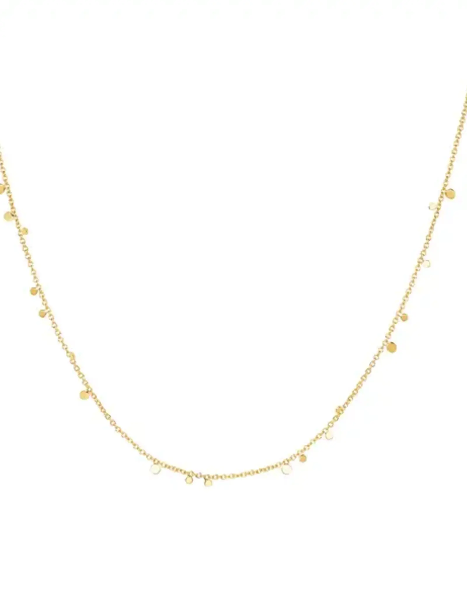 Ania Haie Ketting  - Gold mini disc drop stacking