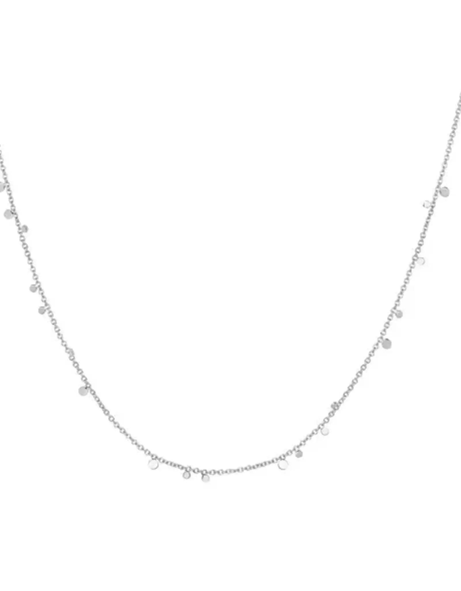 Ania Haie Ketting  - Silver mini disc drop stacking