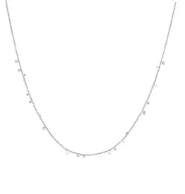 Ania Haie Ketting  - Silver mini disc drop stacking