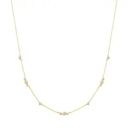 Ania Haie Ketting - Gold sparkling bezel cubic zirconia station