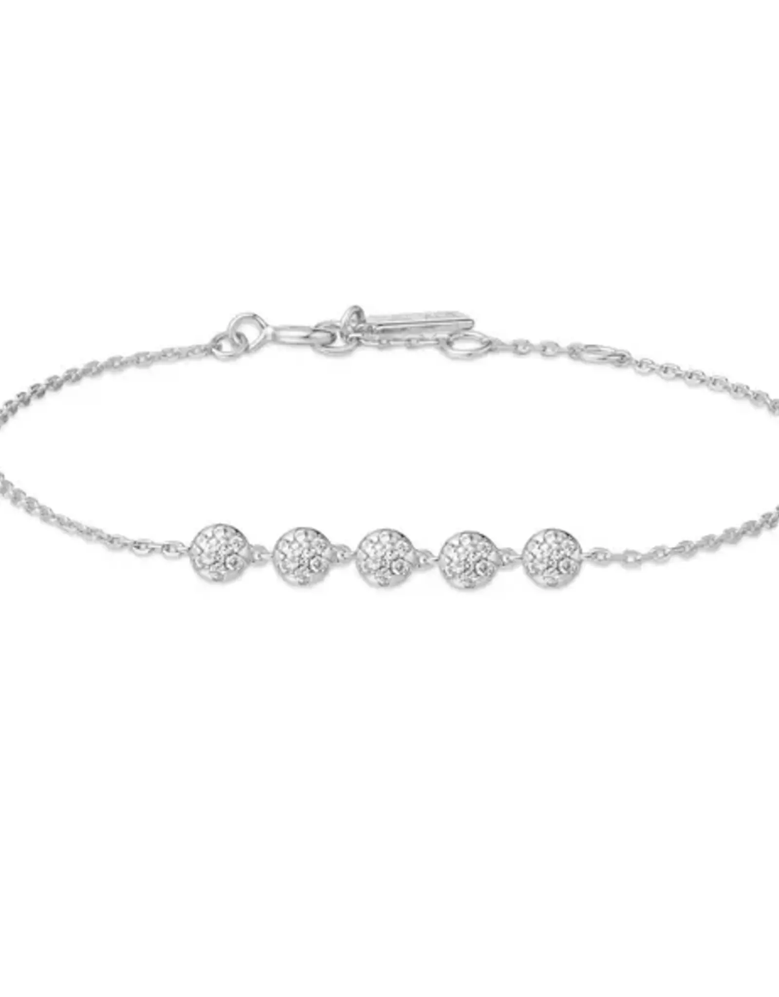 Ania Haie Armband - pave multi beaded chain - zilver