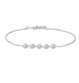 Ania Haie Armband - pave multi beaded chain - zilver