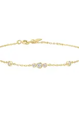 Ania Haie Armband - Gold sparkling bezel cubic zirconia sation