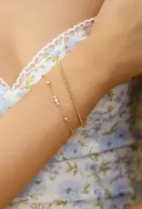 Ania Haie Armband - Gold sparkling bezel cubic zirconia sation