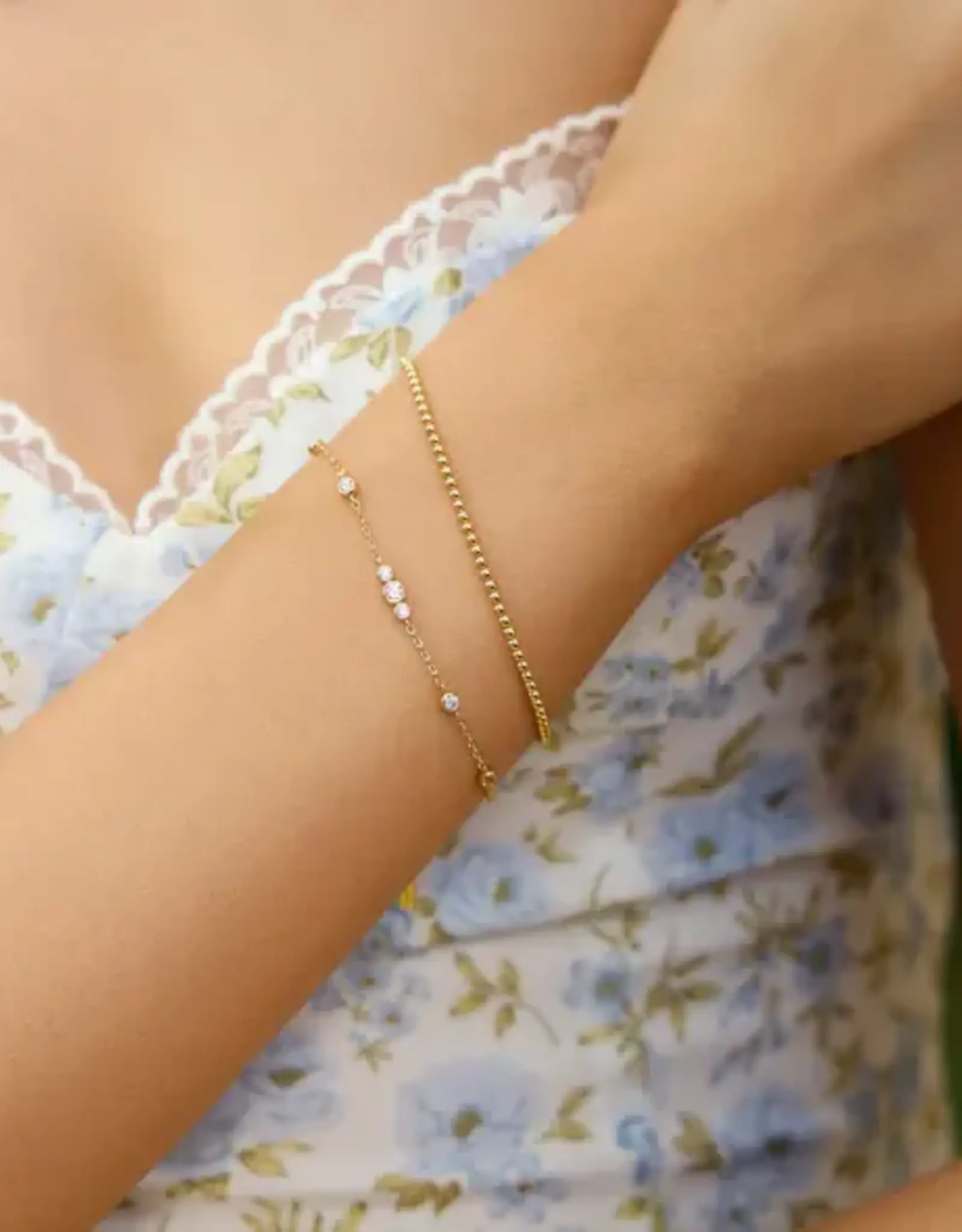 Ania Haie Armband - Gold sparkling bezel cubic zirconia sation