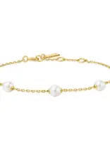 Ania Haie Armband - shell pearl station - goud