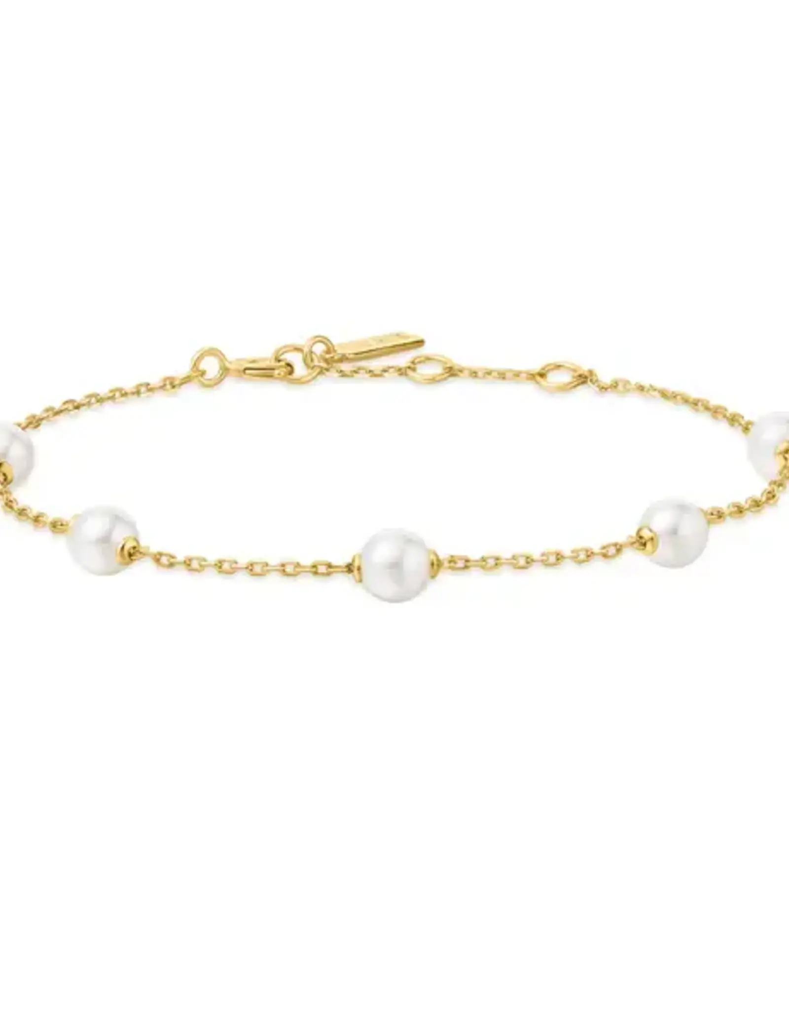 Ania Haie Armband - shell pearl station - goud
