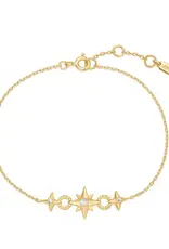 Ania Haie Armband -  linked star - goud