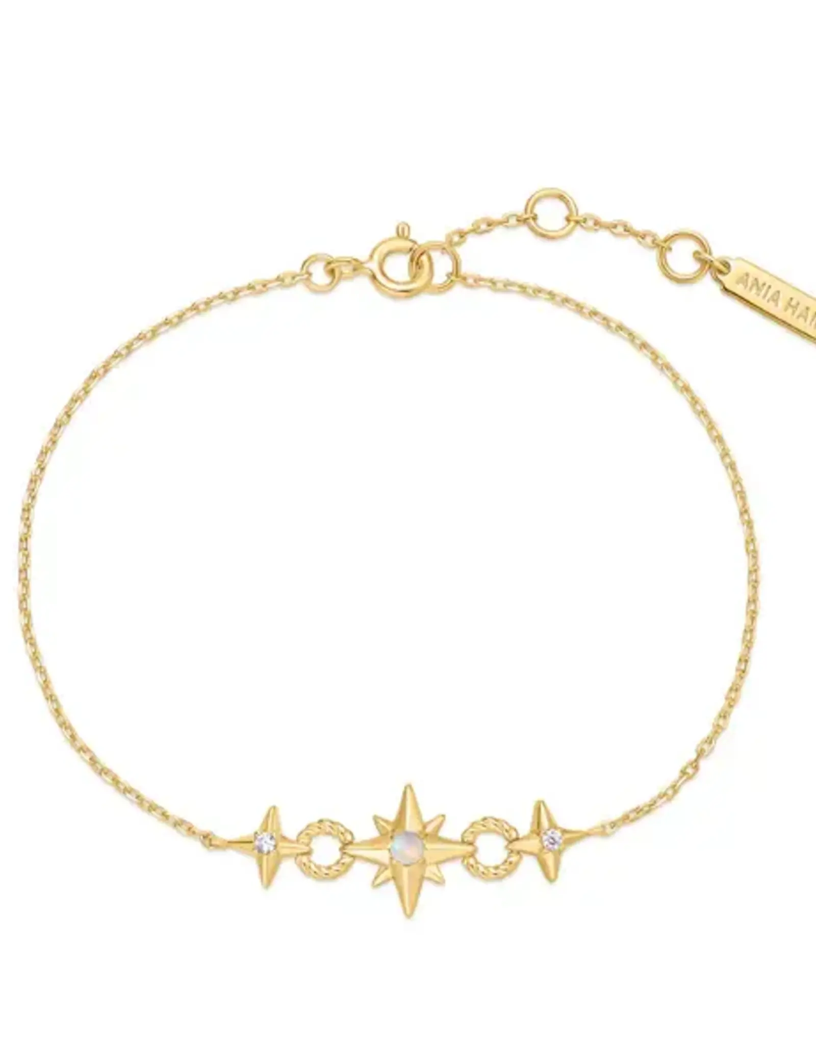 Ania Haie Armband -  linked star - goud