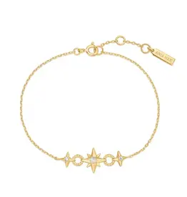 Ania Haie Armband -  linked star - goud