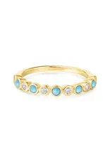 Ania Haie Ring - Gold bezel lab created turquoise