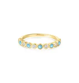 Ania Haie Ring - Gold bezel lab created turquoise