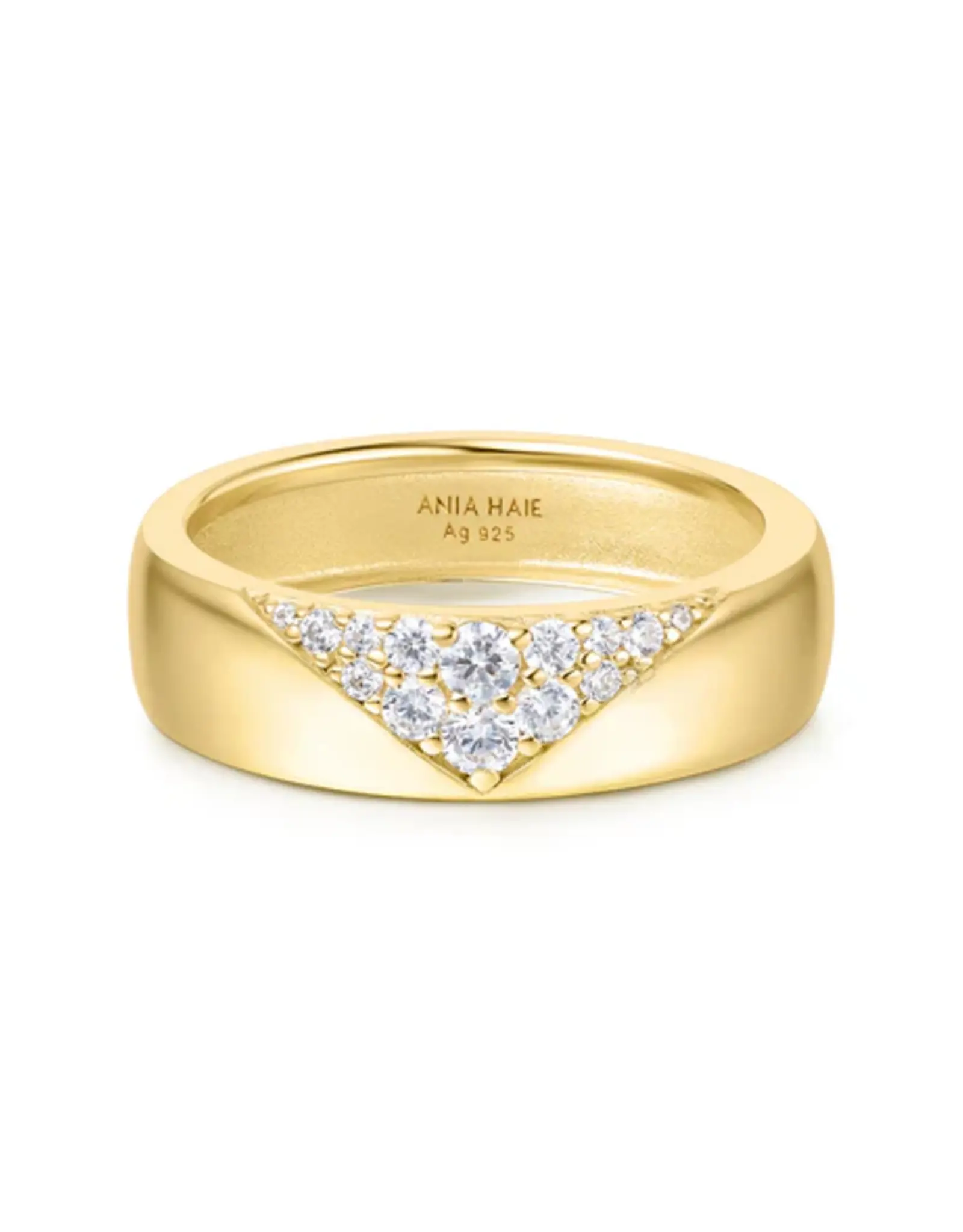 Ania Haie Ring - Pave cubic zirconia bold statement - goud