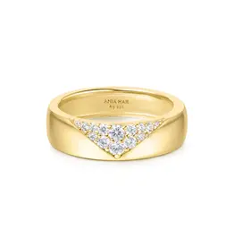 Ania Haie Ring - Pave cubic zirconia bold statement - goud